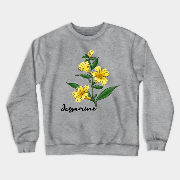 Jessamine Crewneck Sweatshirt by Slightly Unhinged